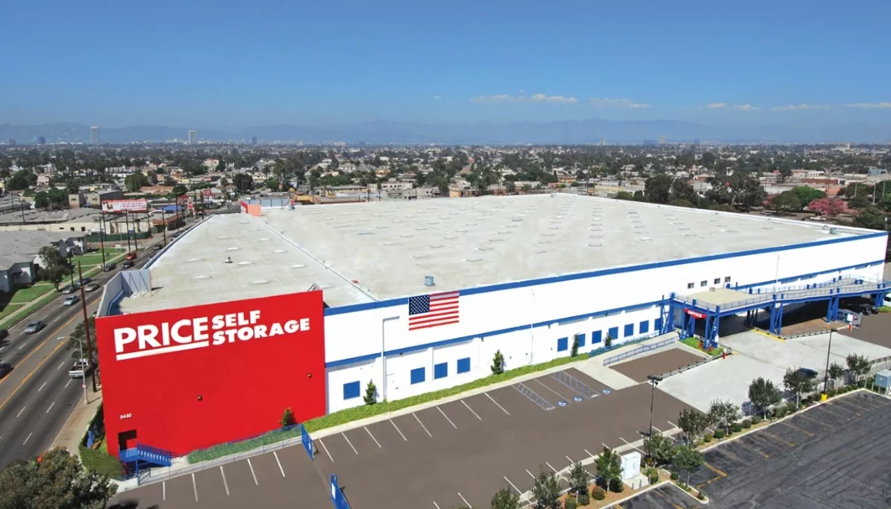 Price Self Storage West Los Angeles aerial view of the facility.